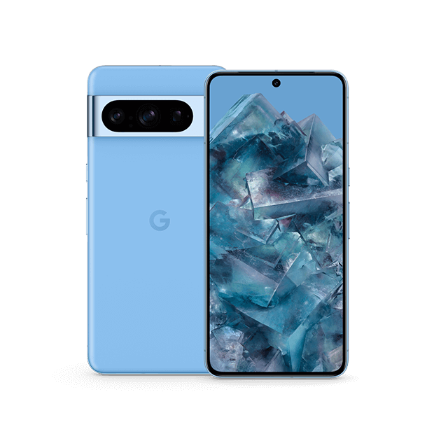 Image of Google Pixel 8 Pro front and back